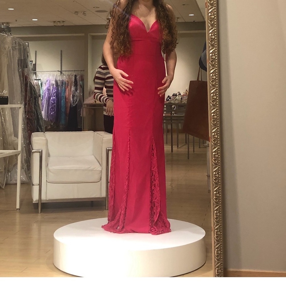 Faviana Vibrant Pink Prom Dress